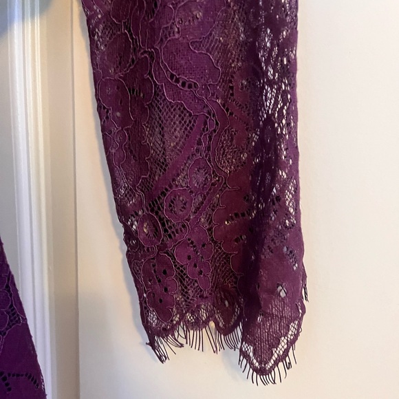 purple lace dress with side cut outs - Picture 4 of 6